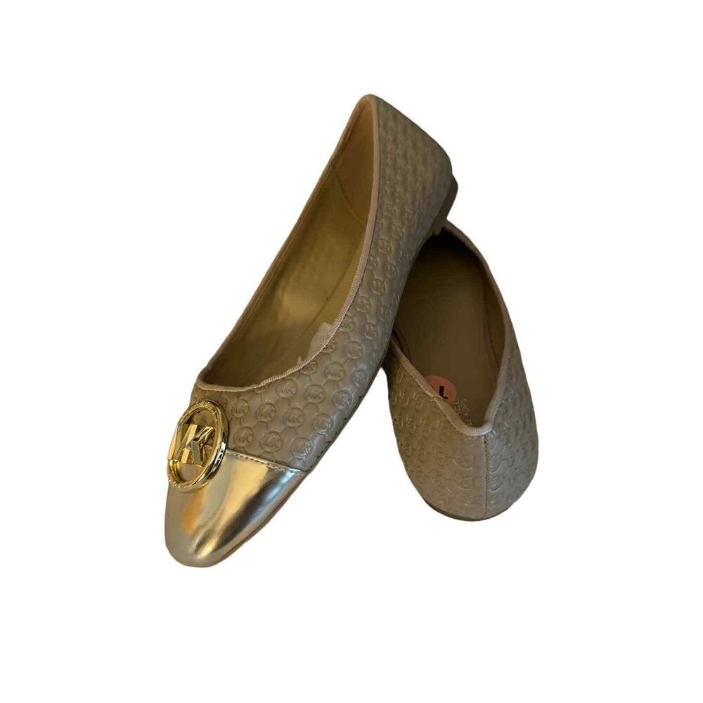 Michael kors MK amanda embossed leather ballet flats